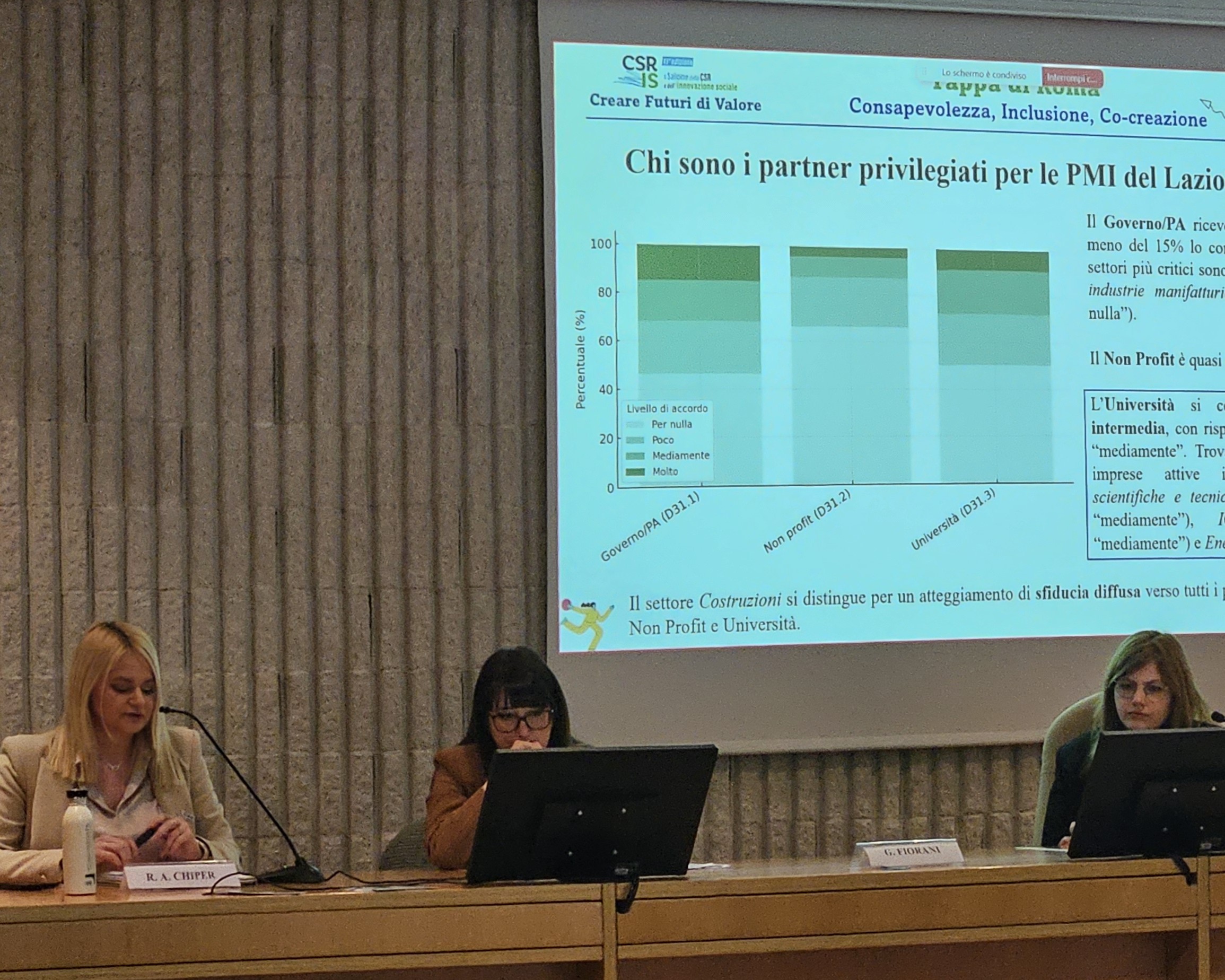 Il seminario al Salone della CSR, Facoltà di Economia di Tor Vergata